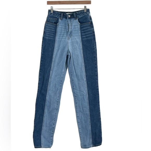 Pacsun | Colorblock 90’s boyfriend baggy full length jeans size 27 - Picture 1 of 12
